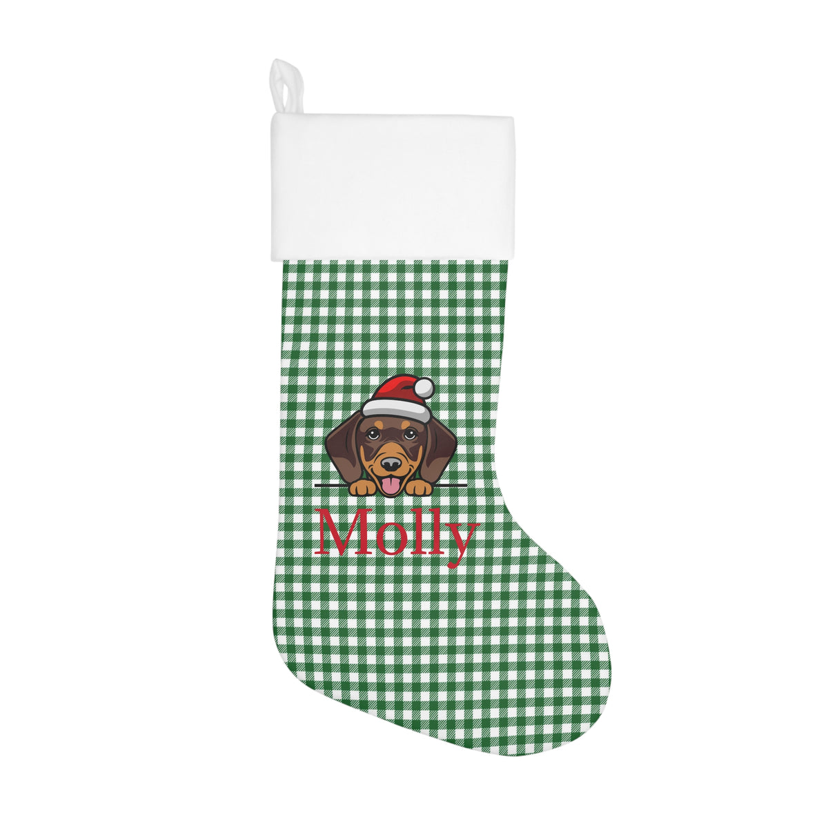 Custom Dog Breed Christmas Stocking