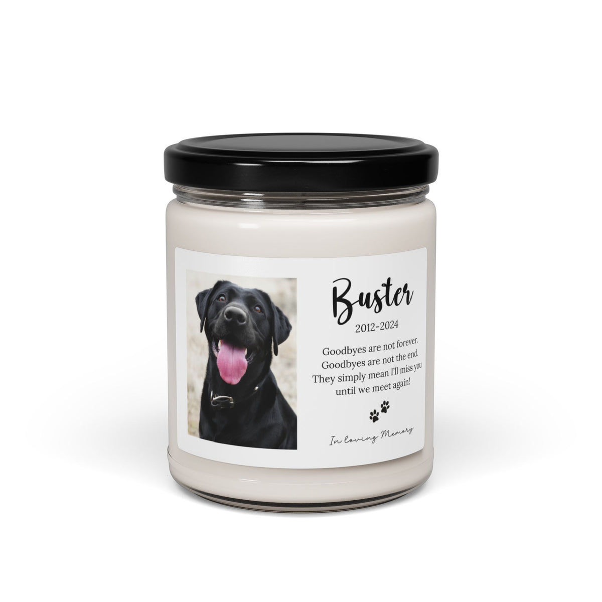 Custom Pet Memorial Candle