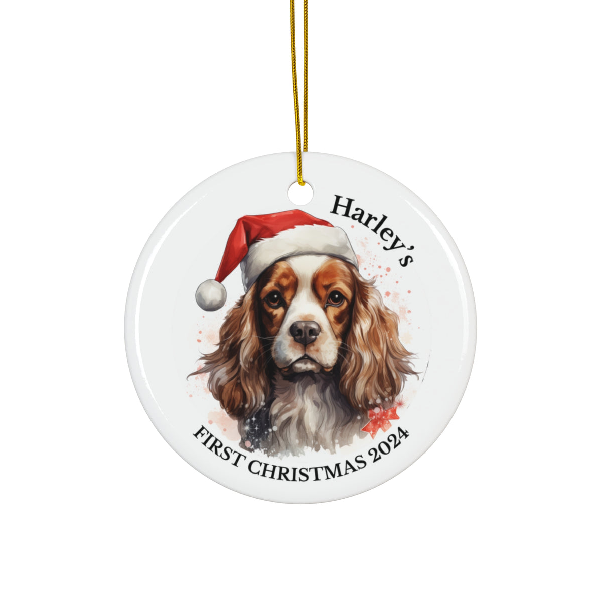 Custom Dog's First christmas ornament