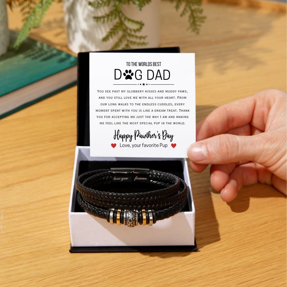 To my Dog Dad Love you forever bracelet