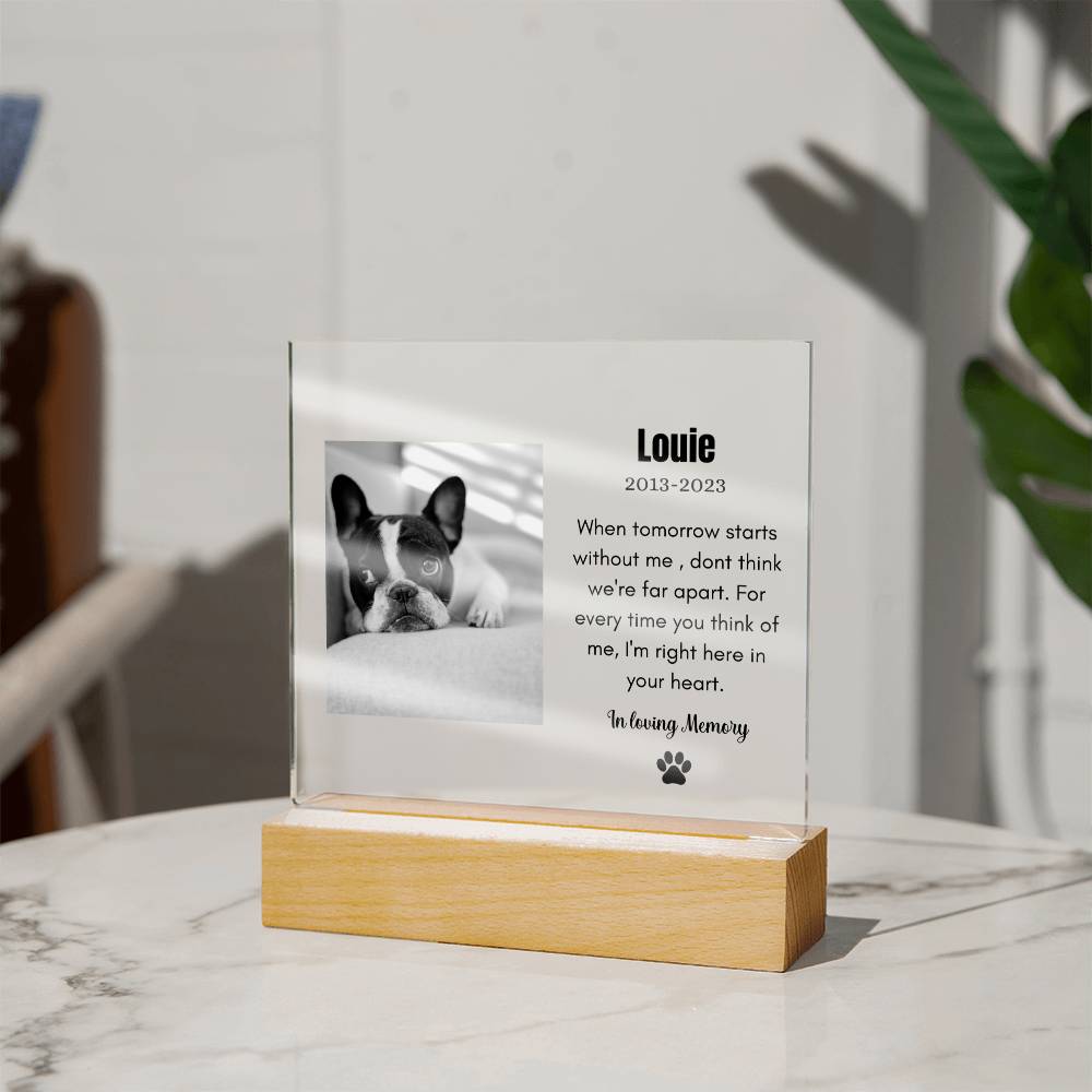 Dog Memorial Acrylic Plaque