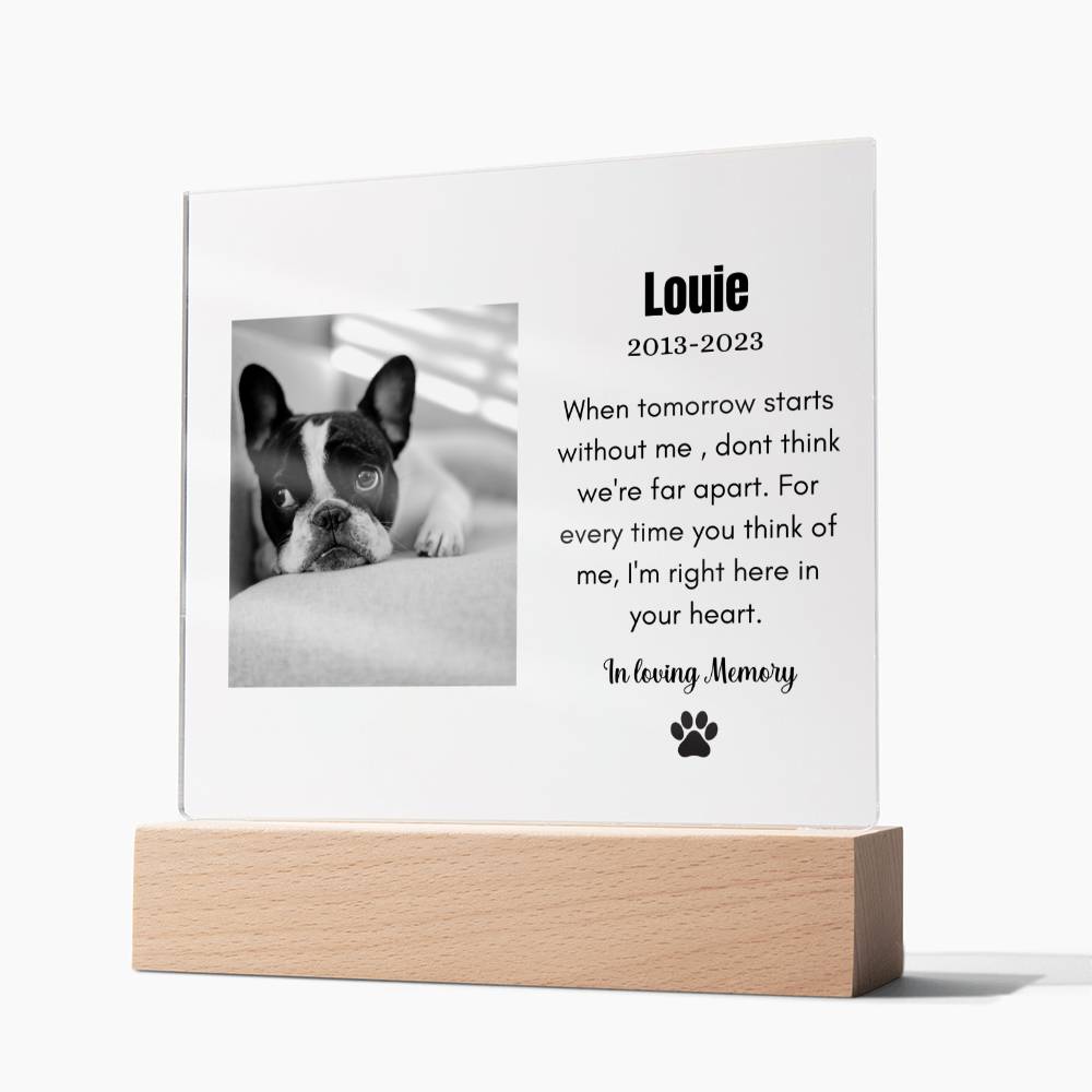 Dog Memorial Acrylic Plaque