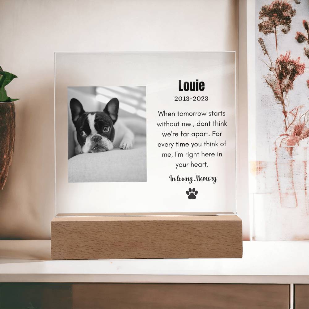 Dog Memorial Acrylic Plaque