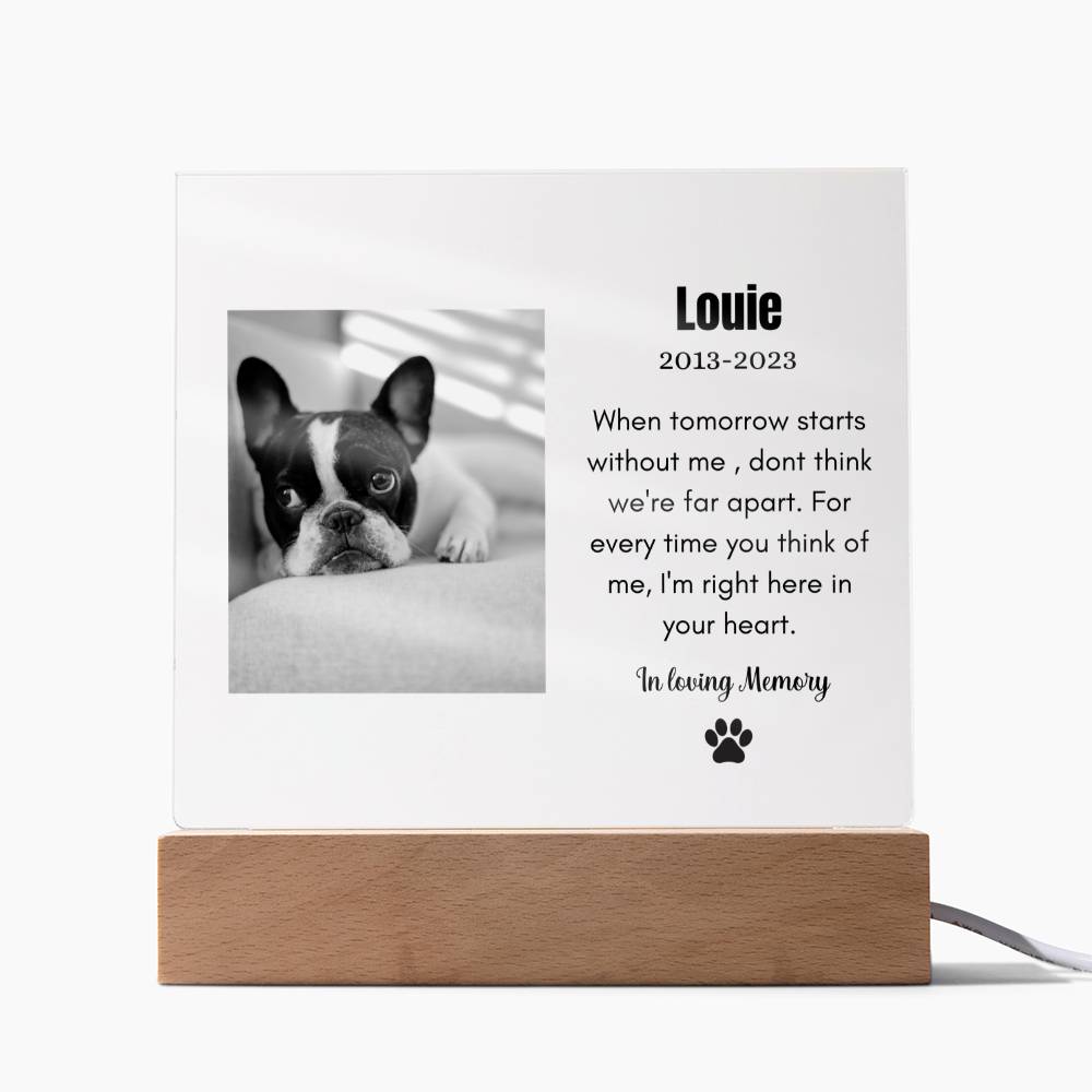 Dog Memorial Acrylic Plaque