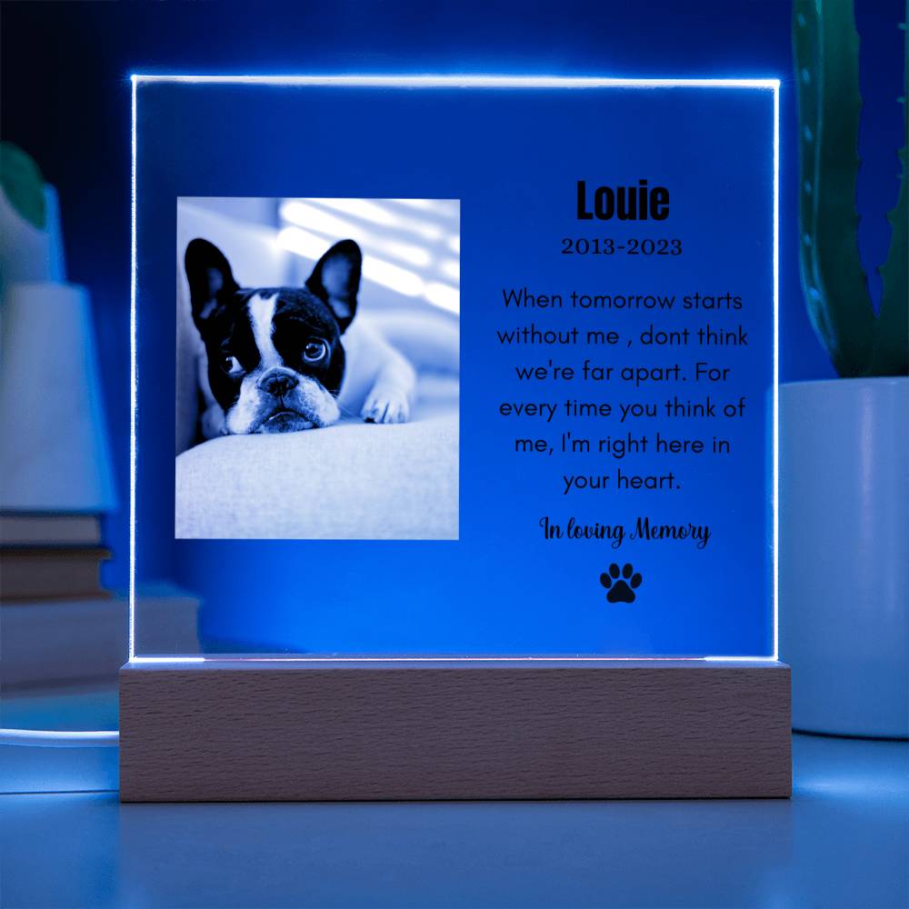 Dog Memorial Acrylic Plaque