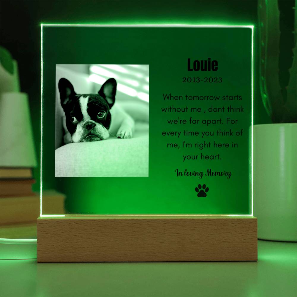 Dog Memorial Acrylic Plaque