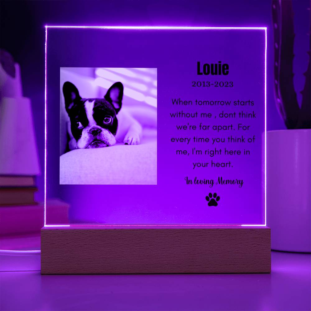 Dog Memorial Acrylic Plaque