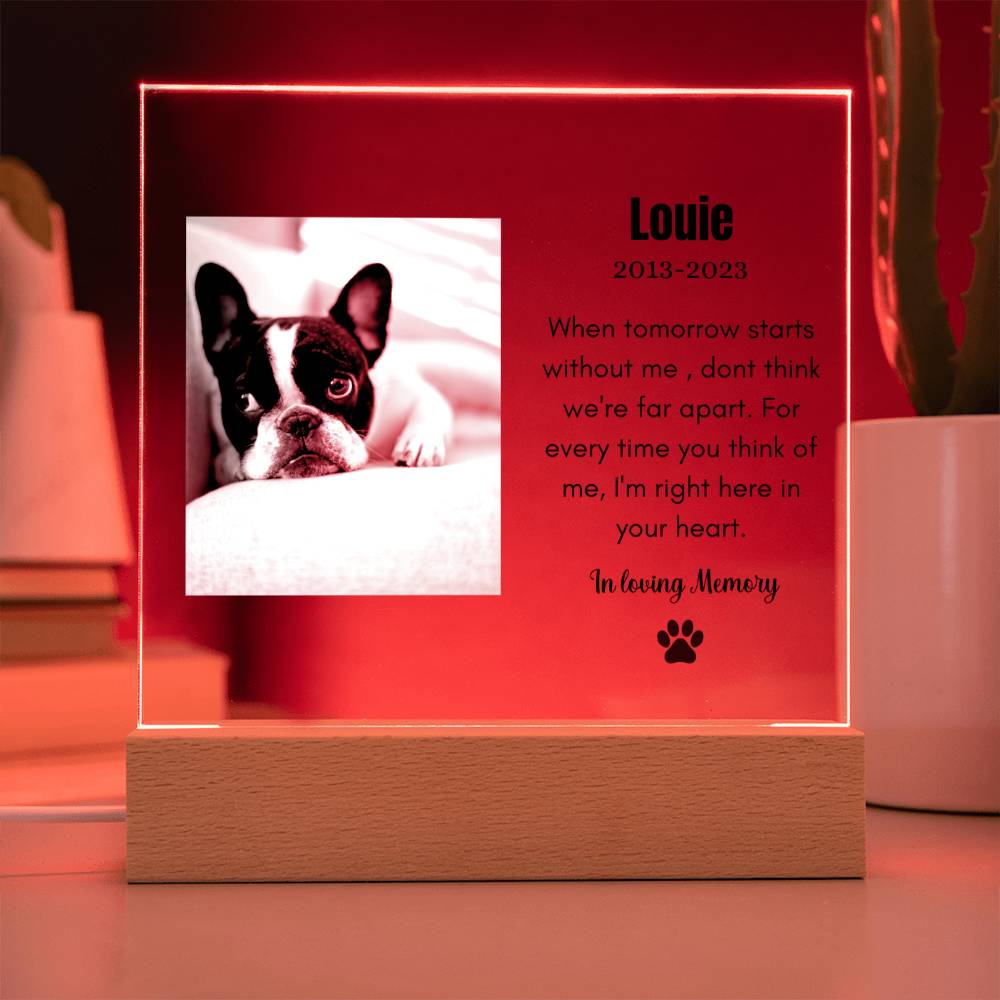 Dog Memorial Acrylic Plaque