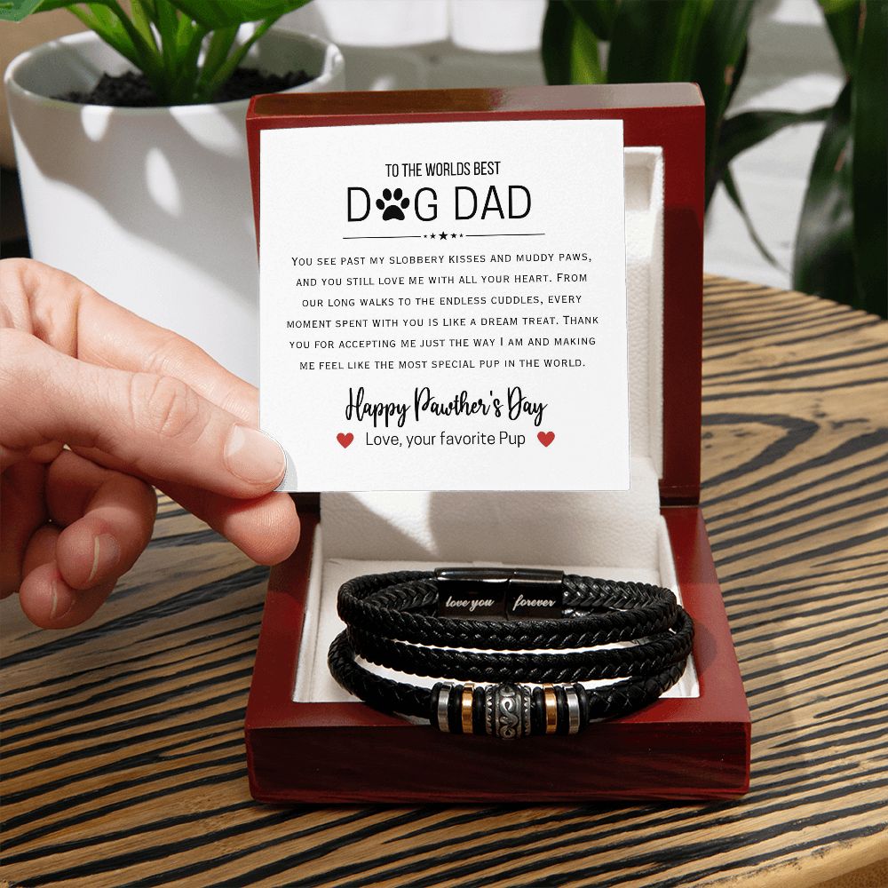 To my Dog Dad Love you forever bracelet