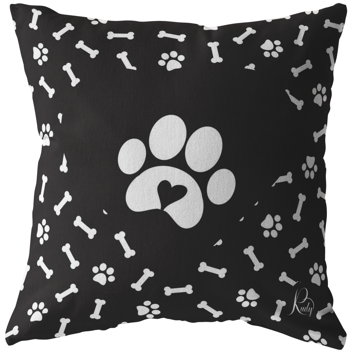 Paw and Bone pillow